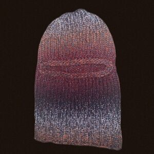 handmade‎ knit balaclava gradient colourful beanie blue red orange